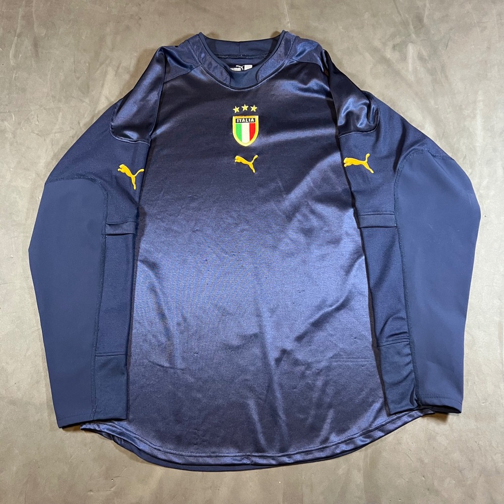 Puma Italy 2004 Home Goalkeeper Football Soccer Long Sleeve Jersey Mens Size 2XL